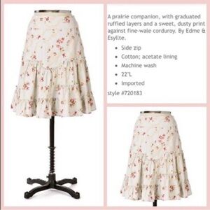 Anthropologie Eden & Esyllte Corduroy Skirt